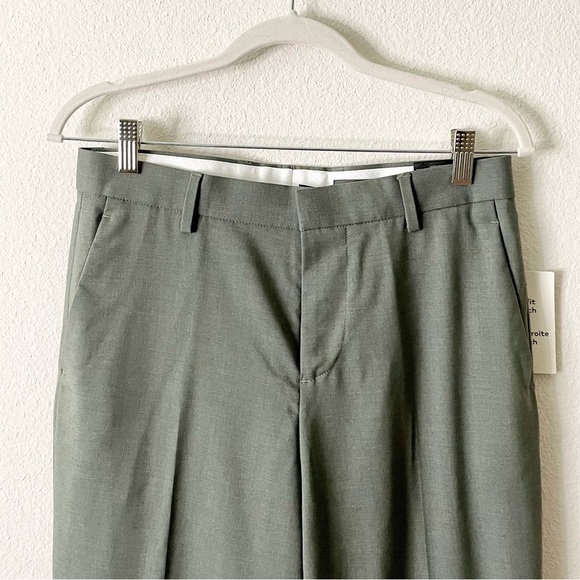 SOLD NWT H&M Slim Fit Suit Pants in Grey Green Size 30R - Picture 5 of 10